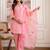 women ethnic motifs embroidered regular sequinned kurta with trousers & with dupatta