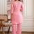 women ethnic motifs embroidered regular sequinned kurta with trousers & with dupatta
