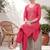 women ethnic motifs embroidered regular thread work  cotton kurta with trousers