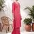 women ethnic motifs embroidered regular thread work  cotton kurta with trousers