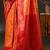 Peach peach-coloured & red ethnic motifs woven design zari kanjeevaram saree