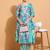 women floral printed  cotton kurta with trousers & with dupatta