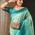 Blue blue & red ethnic motifs woven design zari kanjeevaram saree