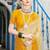 Cream cream-coloured & yellow ethnic motif woven design zari saree
