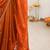Orange embellished embroidered tissue designer saree