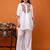 women floral embroidered regular thread work kurta with palazzos