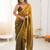 Multicolor ombre embroidered tissue saree