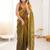 Multicolor ombre embroidered tissue saree
