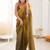 Multicolor ombre embroidered tissue saree