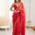 Red embellished zari tissue designer saree