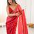 Red embellished zari tissue designer saree