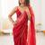 Red embellished zari tissue designer saree