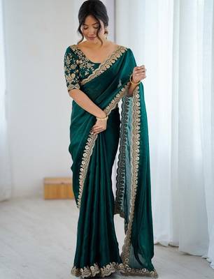 Green green embellished tissue sarees 1