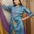 women floral embroidered regular thread work kurta with trousers & with dupatta