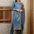 women floral embroidered regular thread work kurta with trousers & with dupatta