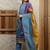 women floral embroidered regular thread work kurta with trousers & with dupatta
