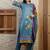 women floral embroidered regular thread work kurta with trousers & with dupatta