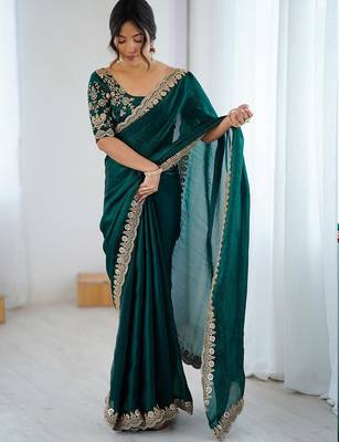 Green green embellished tissue sarees 4