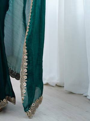 Green green embellished tissue sarees 5