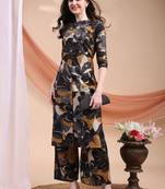 women floral printed regular kurta with palazzos
