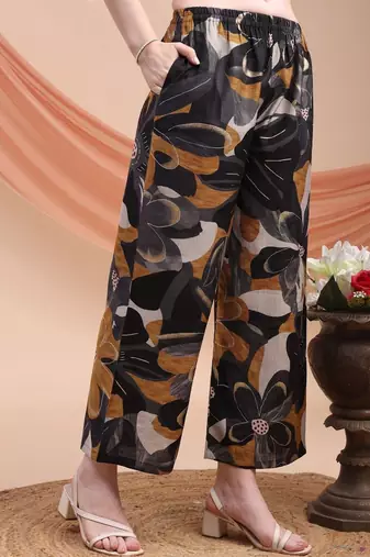 women floral printed regular kurta with palazzos