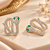 Anti-tarnish, gold-tone finish, pave crystal setting, stud back closure, statement jewellery