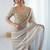 Beige beige embellished tissue sarees