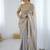 Beige beige embellished tissue sarees