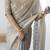 Beige beige embellished tissue sarees