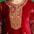 women ethnic motifs embroidered regular thread work velvet kurta with trousers & with dupatta