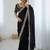 Black black embellished satin sarees