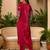 women ethnic motifs embroidered regular thread work velvet kurta with trousers & with dupatta