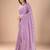 Purple floral sequinned organza saree