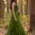 Olive embellished  cotton khadi saree