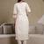 women floral embroidered regular thread work  cotton kurta with trousers & with dupatta