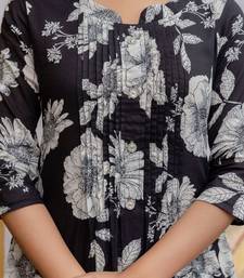 women floral printed pleated  cotton kurta with trousers & with dupatta