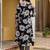 women floral printed pleated  cotton kurta with trousers & with dupatta