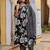 women floral printed pleated  cotton kurta with trousers & with dupatta