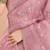 Pink ethnic motifs embroidered sequinned organza saree