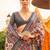 Cream ethnic motifs printed designer patola saree
