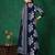 women floral printed & embroidered sequinned kurta with trousers & dupatta