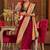 Pink ethnic motifs jaali silk blend banarasi saree