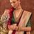 Pink ethnic motifs jaali silk blend banarasi saree