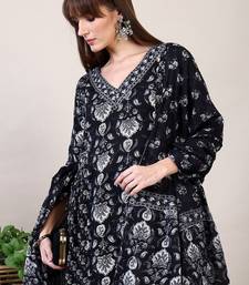 women ethnic motifs printed a-line kurta with trouser & dupatta