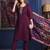 embroidered thread work chanderi cotton kurta with trousers & dupatta