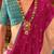 Pink woven design zari silk blend banarasi saree