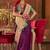 Purple ethnic motifs zari  banarasi saree