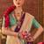 Purple ethnic motifs zari  banarasi saree