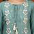 embroidered tie-up neck thread work straight kurta with trousers & dupatta