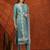 embroidered tie-up neck thread work straight kurta with trousers & dupatta